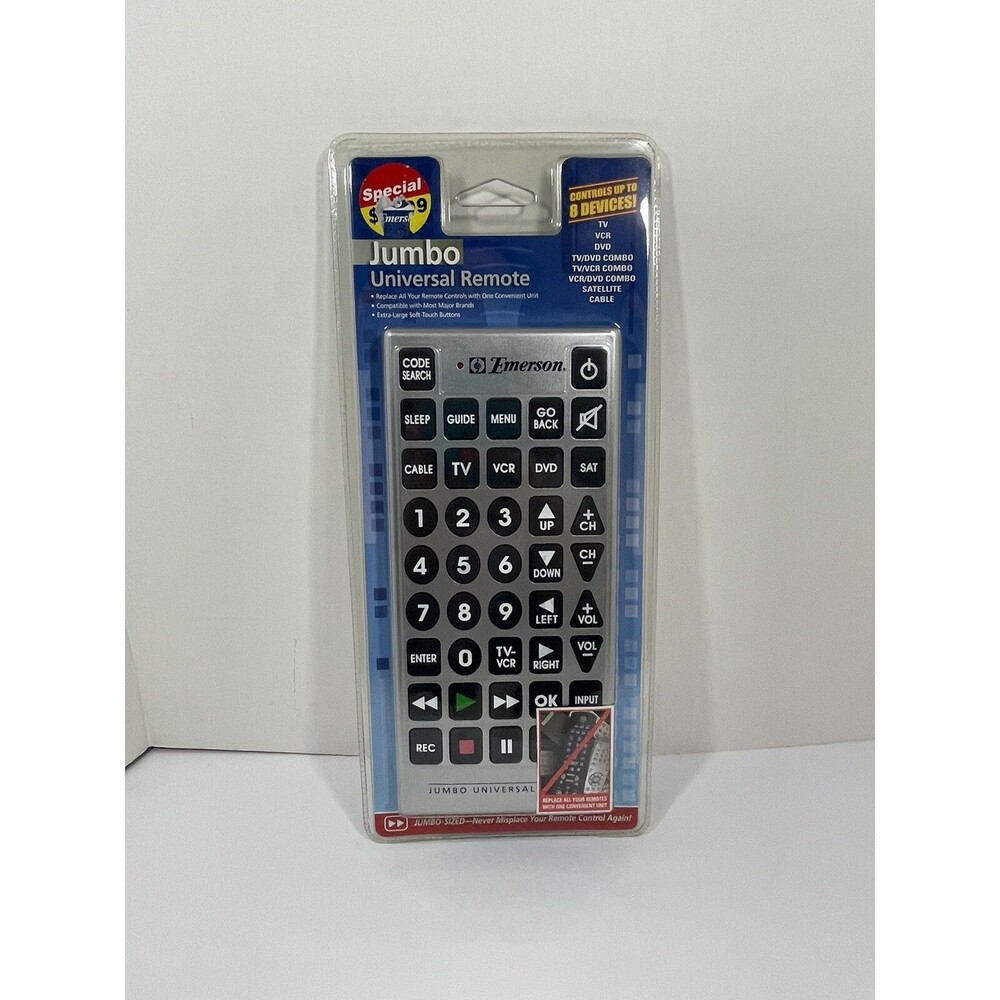 Emerson Jumbo Universal Remote NIP